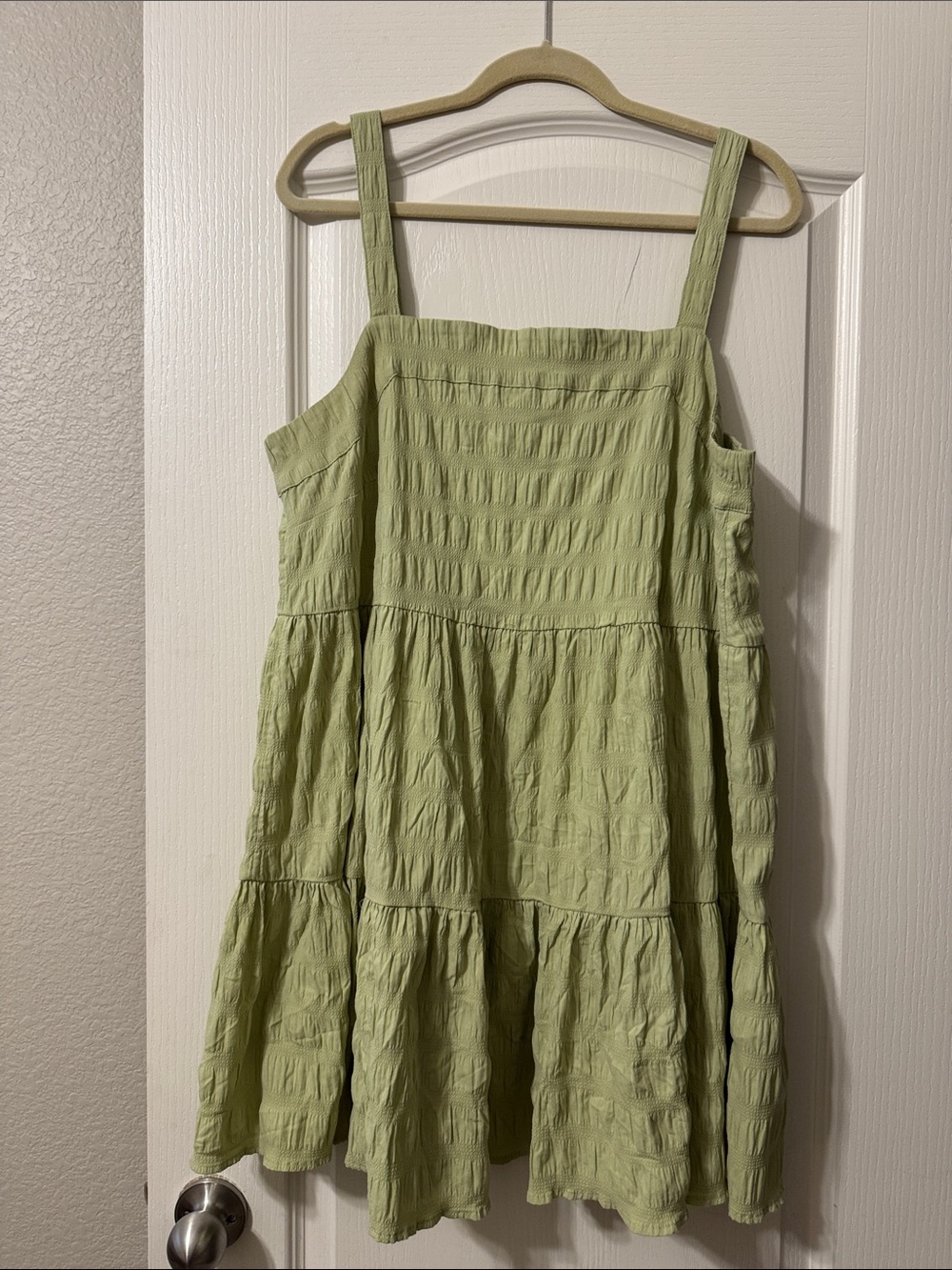 Rip curl LARGE Light Green Tiered Dress